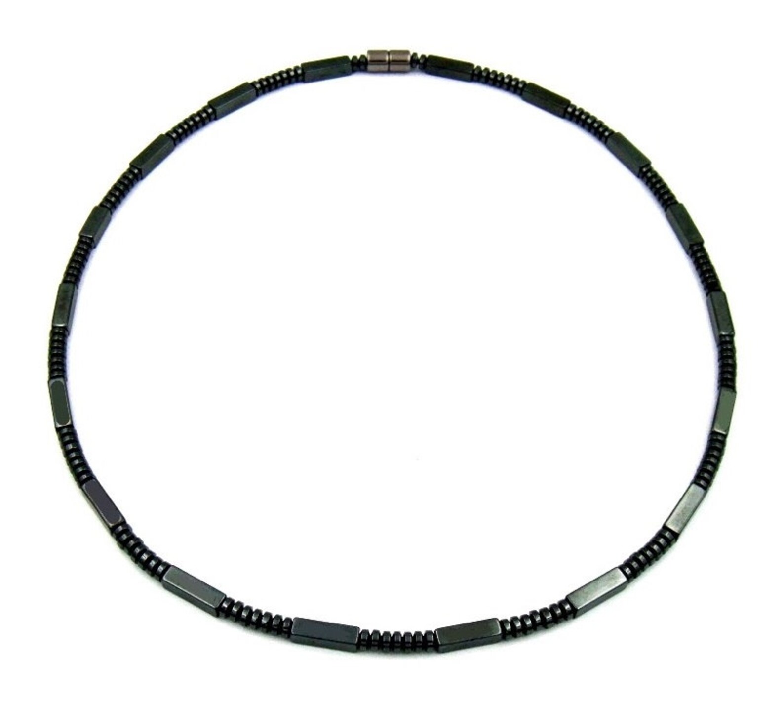 Necklace for Men and Women Hematite Beads Etsy