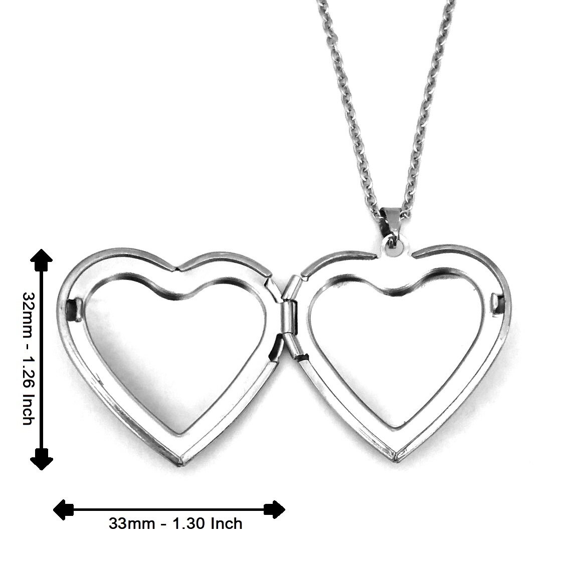 Heart Locket 32x33mm Stainless Steel Flower Heart Locket Etsy