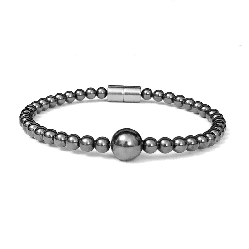 All Black Therapy Bracelet 4mm and 8mm Etsy