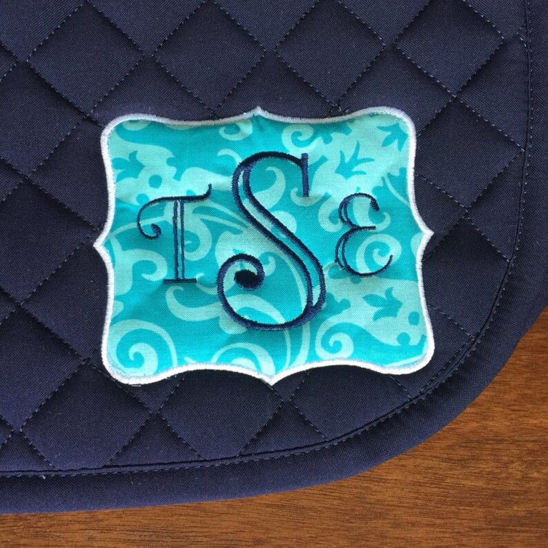 Personalized Saddle Pad with Monogram Applique Etsy