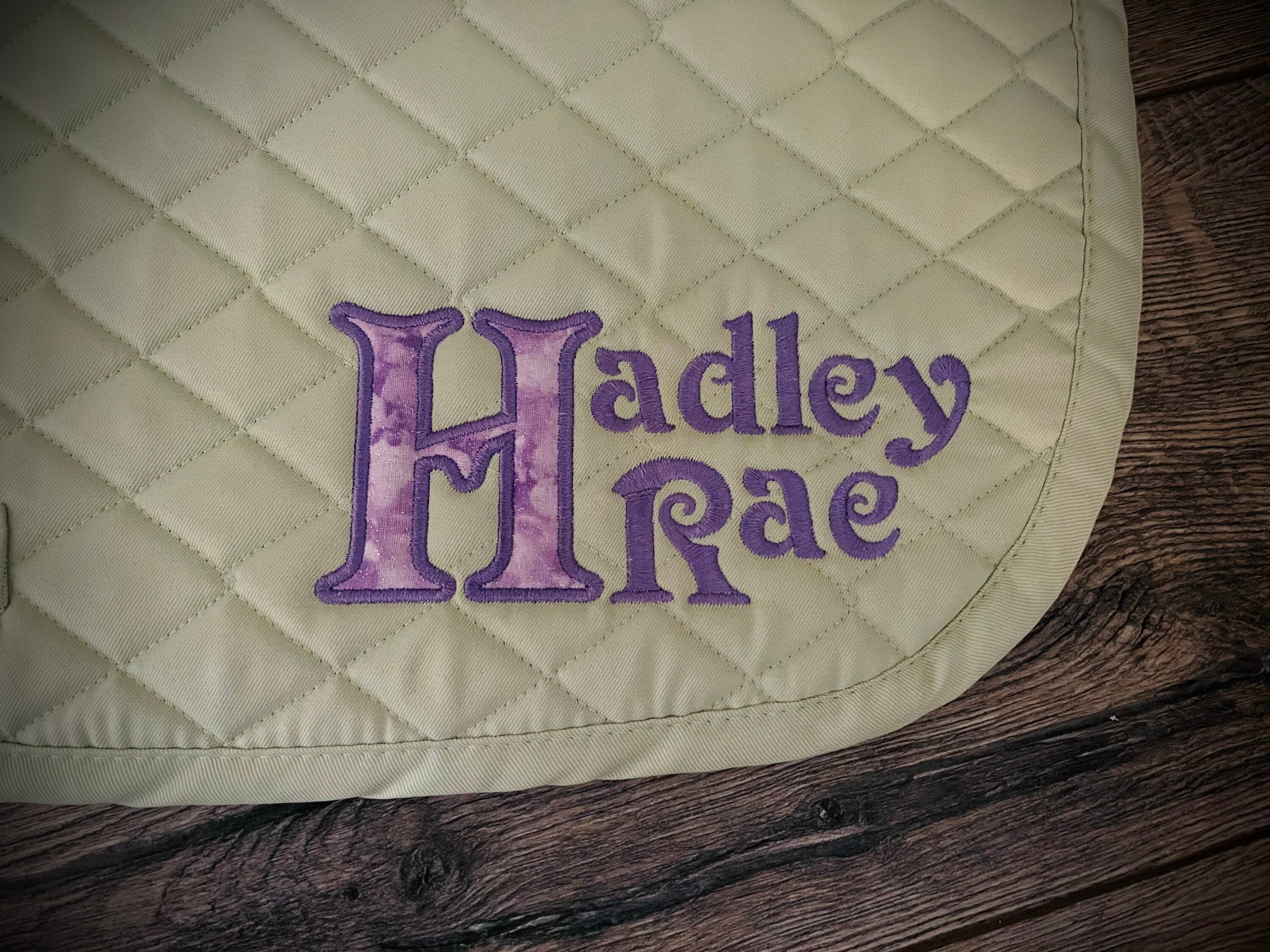 Saddle Pad With Personalized Custom Name Appliqued BLAKE Etsy