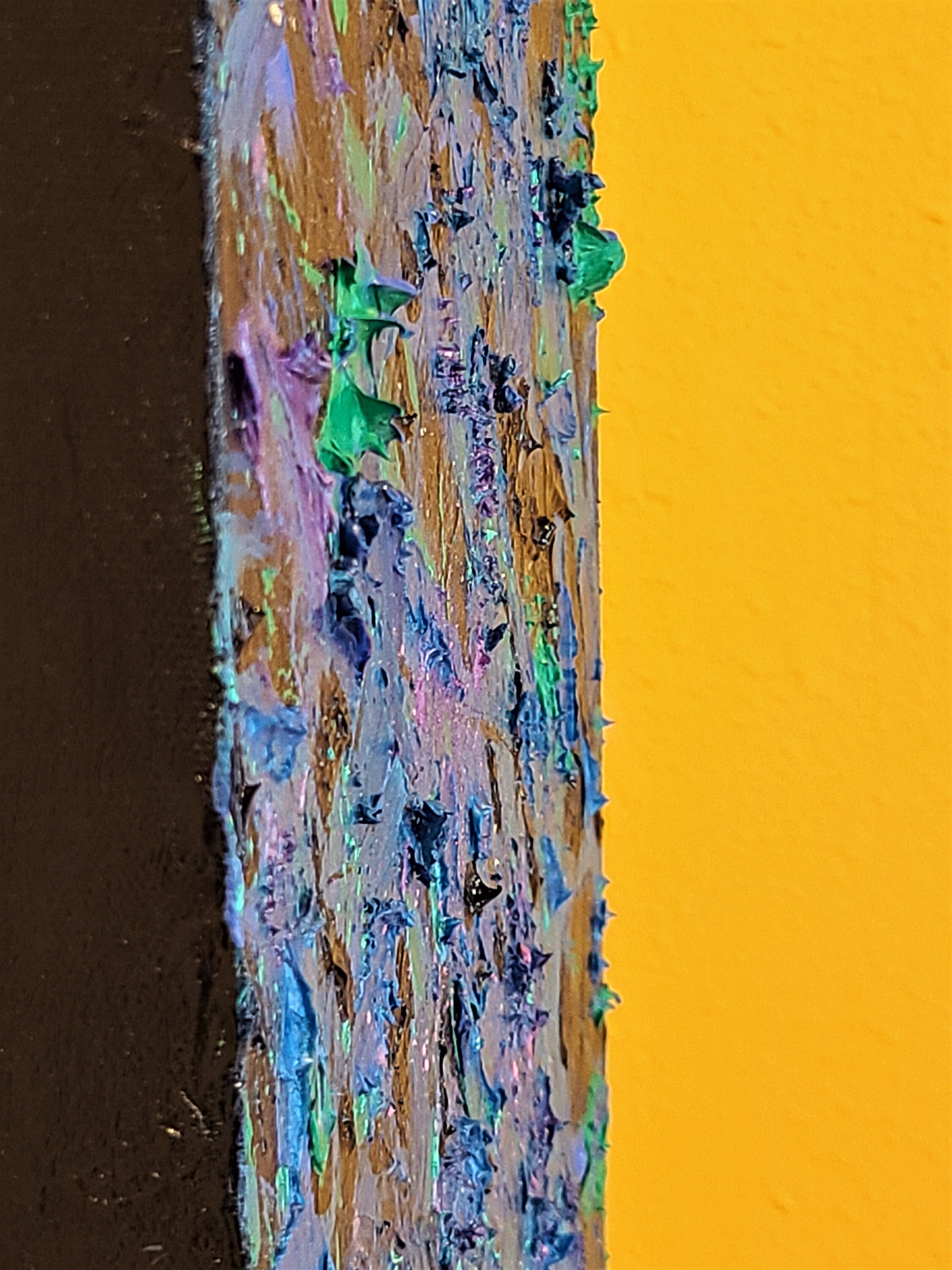 Abstract Rectangle Ocean Painting Original Art on Canvas, Heavy