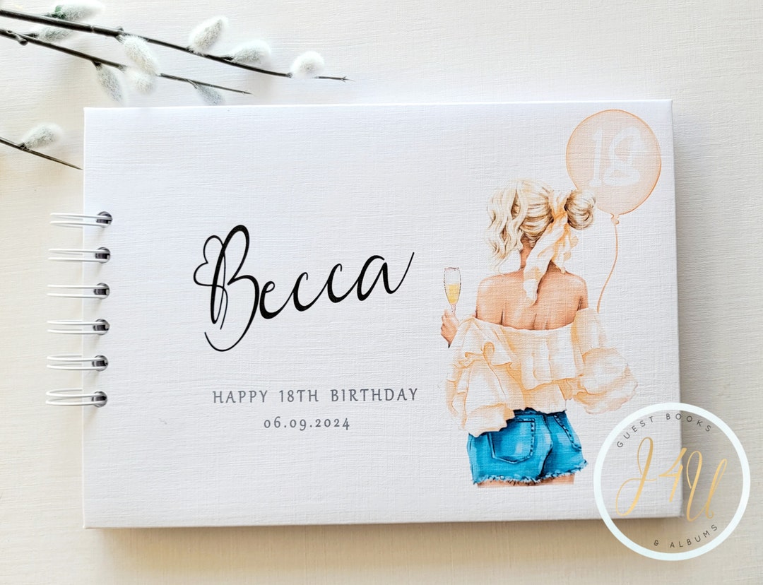Personalised 21st Birthday Guest Book /18th Birthday Guest Book / 30th