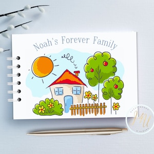 Personalised ADOPTION "Forever Family" A5 Scrapbook Memory Photo Album - Welcoming Gift Idea