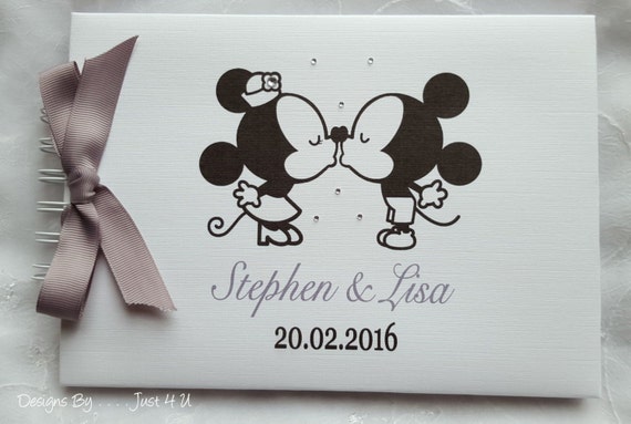 Personalised Disney Wedding Engagement Love Guest Book Etsy