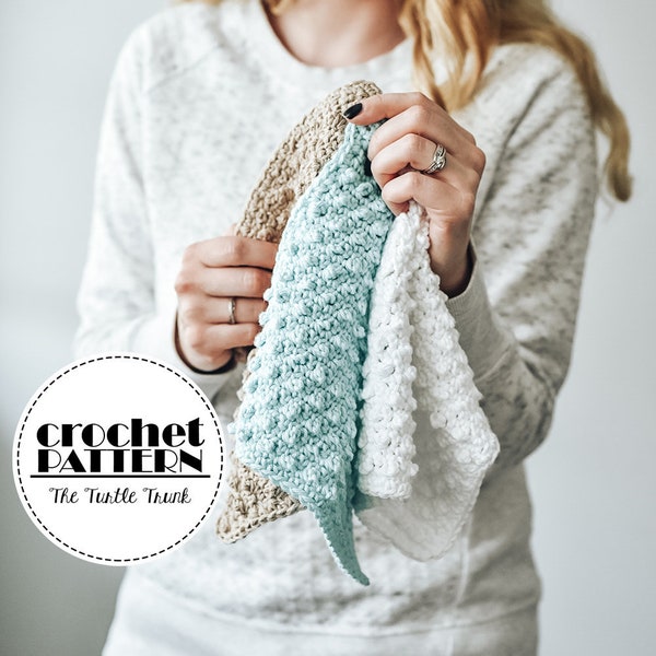 Dotty Dishcloth Crochet Pattern - Crochet Dish cloth Pattern - PDF Digitial Download