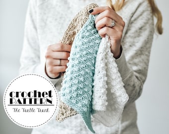 Dotty Dishcloth Crochet Pattern - Crochet Dish cloth Pattern - PDF Digitial Download