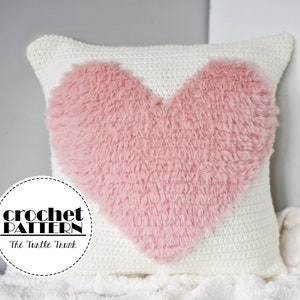 Love to Cuddle Pillow Crochet Pattern Crochet Pillow Crochet Home Decor Digital PDF Download image 1