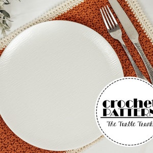 Farmhouse Placemat Crochet Pattern - Easy Crochet Placemat Pattern - PDF Digital Download