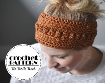 Bobblehead-Band Crochet Pattern - Crochet Headband Pattern - Crochet Headwrap Earwarmer - PDF Digital Download