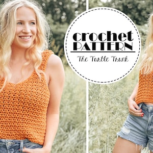 Süße Tee Tank Häkelanleitung - einfach häkeln Tank Top / Crop Top Muster - PDF Digital Download