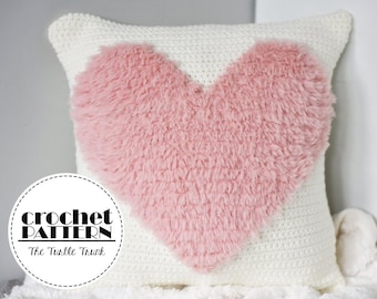 Love to Cuddle Pillow Crochet Pattern - Crochet Pillow - Crochet Home Decor - Digital PDF Download