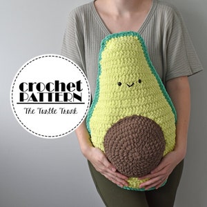 Avocuddler Crochet Pattern - Avocado Crochet Pillow Pattern - PDF Digital Download