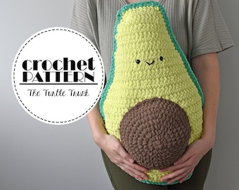 Avocuddler Crochet Pattern - Avocado Crochet Pillow Pattern - PDF Digital Download