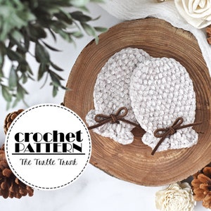 Velvet Baby Mittens Crochet Pattern - 0-18 months crochet mitten pattern