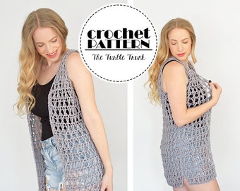 Crossroads Vest Crochet Pattern - Easy Crochet Summer Vest - pdf digital download