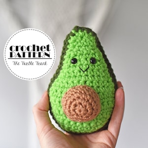 Avocado Crochet Pattern - Amigurumi Avocado Pattern - Crochet Play Food - PDF Digital Download