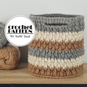 Country Cottage Basket - Crochet Basket Pattern - PDF Digital Download