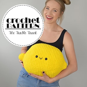 Lemon Cuddler Crochet Pattern - Giant Lemon Pillow crochet pattern - pdf digital download