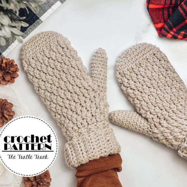 Country Cottage Mittens Crochet Pattern - Crochet Mittens Pattern - PDF Digital Download