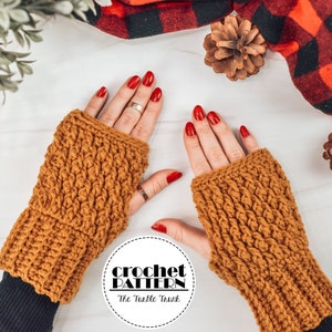 Country Cottage Fingerless Gloves Crochet Pattern - Crochet Fingerless ...