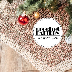 Christmas Cheer Tree Skirt Crochet Pattern - Easy Crochet Christmas Tree Skirt Pattern - PDF Digital Download
