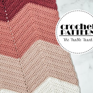 Bebe Baby Blanket Crochet Pattern - Chevron Baby Blanket - Quick and Easy Crochet Baby Blanket