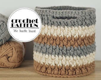 Country Cottage Basket - Crochet Basket Pattern - PDF Digital Download