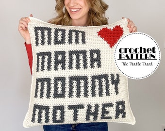 Mother's Day Pillow Crochet Pattern - PDF Digital Download