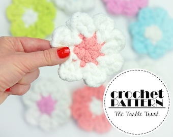Flower Facial Scrubbie Crochet Pattern - Crochet Facial Round - Reuseable Facial Scrubbie Crochet Pattern - pdf digital download