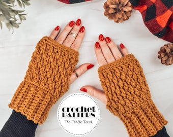 Country Cottage Fingerless Gloves Crochet Pattern - Crochet Fingerless Gloves Pattern - PDF Digital Download