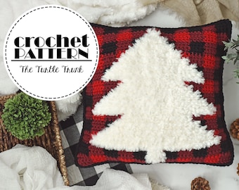 Cozy Holiday Pillow Crochet Pattern - Crochet Throw Pillow Pattern - Crochet Christmas Pillow Pattern