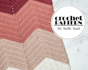 Modello all&#39;uncinetto per coperta per neonati Bebe - Coperta per neonati a zigzag - Coperta per neonati all&#39;uncinetto facile e veloce