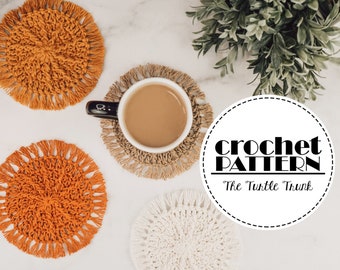 Hello Sunshine Coaster Crochet Pattern - Easy Crochet Coaster Pattern - PDF Digital Download