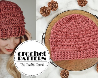 Picot Beanie Crochet Pattern - Easy Crochet Beanie Pattern - PDF Digital Download
