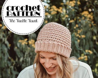 Basic Ridge Beanie Crochet Pattern - PDF Digital Download