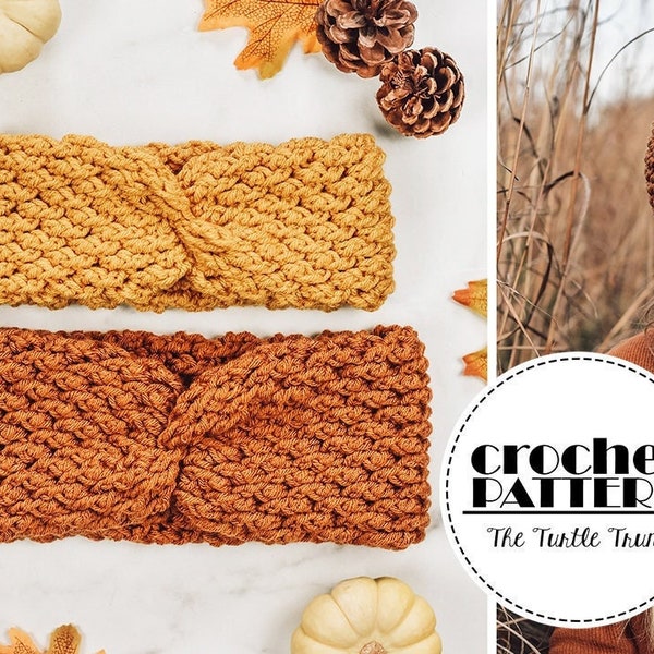 Country Cottage Headband Crochet Pattern - Quick & Easy Crochet Headband/ Ear Warmer - PDF Digital Download