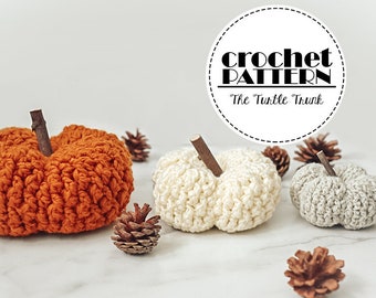 Country Cottage Pumpkin Crochet Pattern - Crochet Pumpkin Pattern - PDF Digital Download
