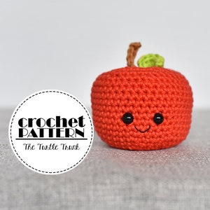 Apple Crochet Pattern - Amigurumi Apple Pattern - Crochet Play Food - PDF Digital Download