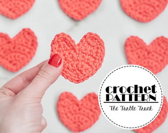 Patrón de crochet mini corazón - descarga digital pdf