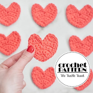 Mini Heart Crochet Pattern - pdf digital download
