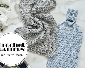 Dotty Dishtowel & Hanging Towel crochet patterns - pdf digital download