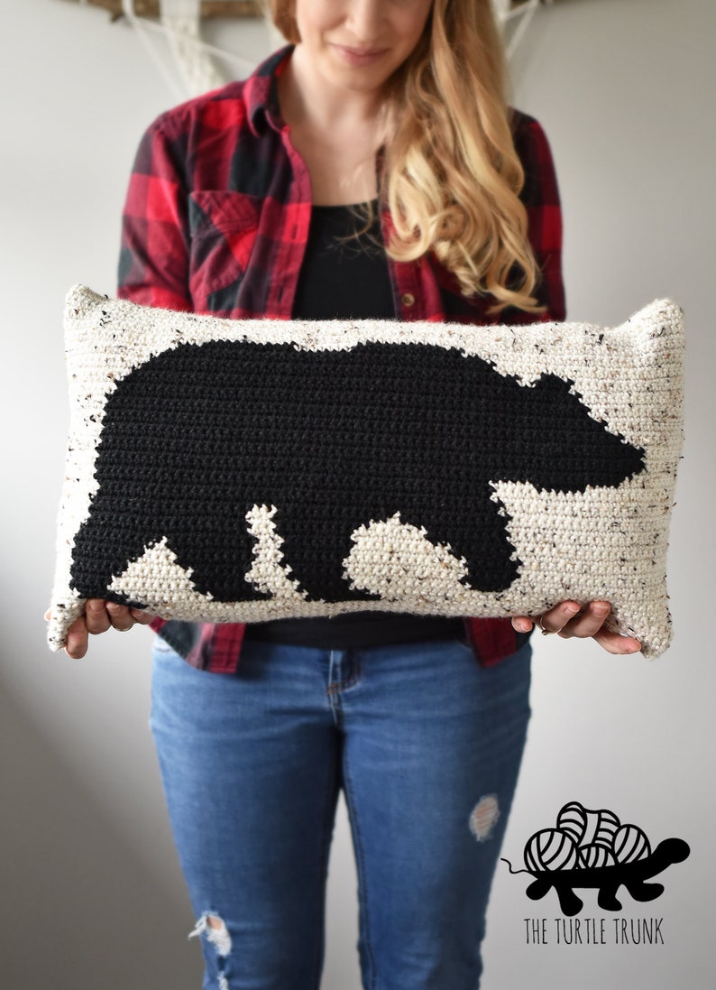 A Beary Comfy Pillow Crochet Pattern Crochet Bear Pillow Pattern PDF Digital Download image 2