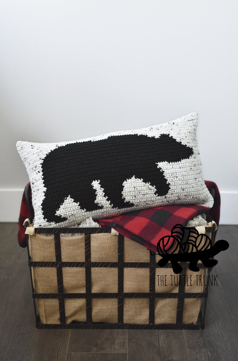 A Beary Comfy Pillow Crochet Pattern Crochet Bear Pillow Pattern PDF Digital Download image 4