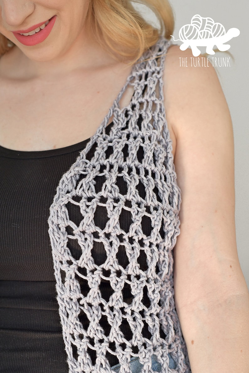 Crossroads Vest Crochet Pattern Easy Crochet Summer Vest pdf digital download image 4