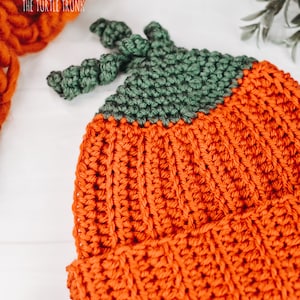 Pumpkin Beanie Crochet Pattern Easy Crochet Pumpkin Beanie Pattern PDF Digital Download image 7