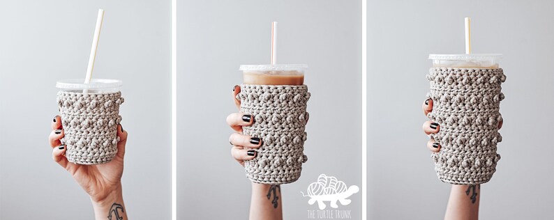 Picot Beverage Holder Crochet Pattern Crochet Can Cozy Pattern Crochet Coffee Cozy Pattern 4 Sizes Skinny Can Holder image 5