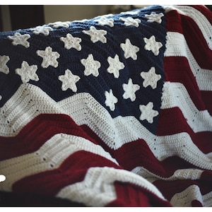 American Flag Blanket Crochet Pattern USA Flag Blanket Crochet Pattern PDF Digital Download Crochet Pattern image 8