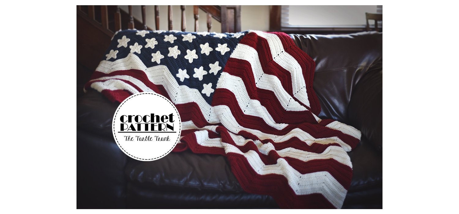 American Flag Blanket Crochet Pattern - PDF Digital Download Crochet …