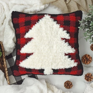 Cozy Holiday Pillow Crochet Pattern Crochet Throw Pillow Pattern Crochet Christmas Pillow Pattern image 4